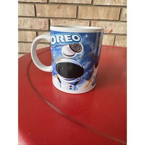 Oreo Astronaut coffee cup ceramic white blue Kraft cookie